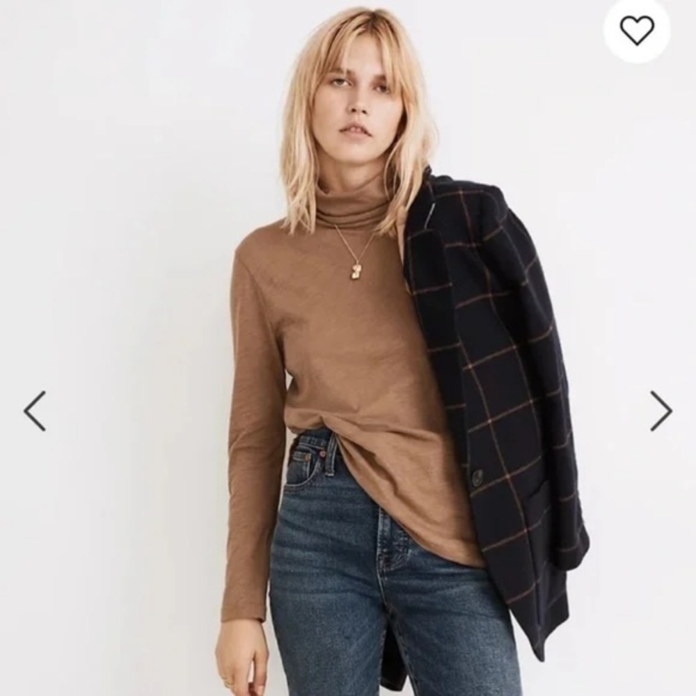 Madewell Brown Turtleneck Tee